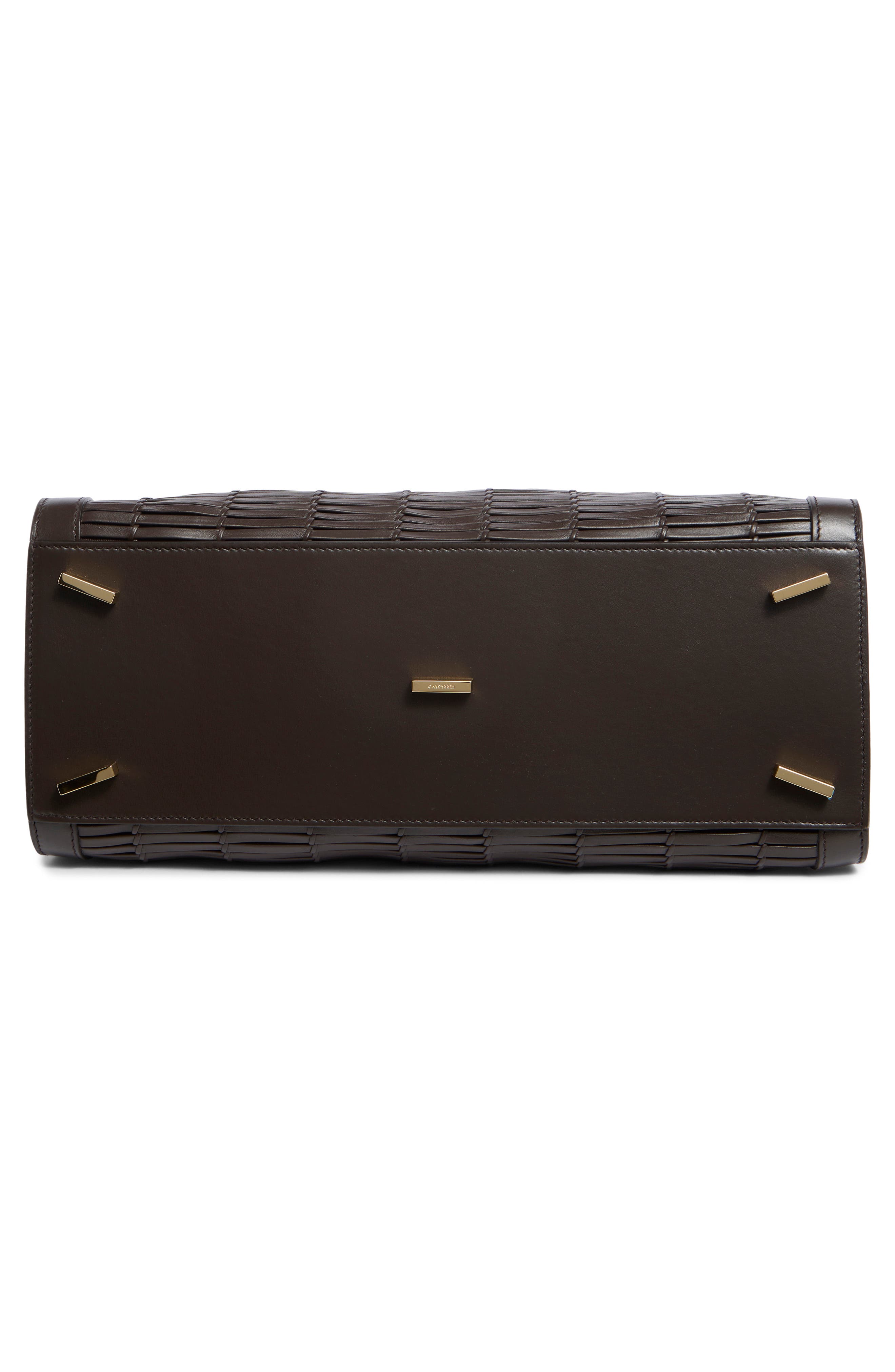 FERRAGAMO Medium Hug Soft Woven Leather Shoulder Bag, Alternate, color, Testa Di Moro