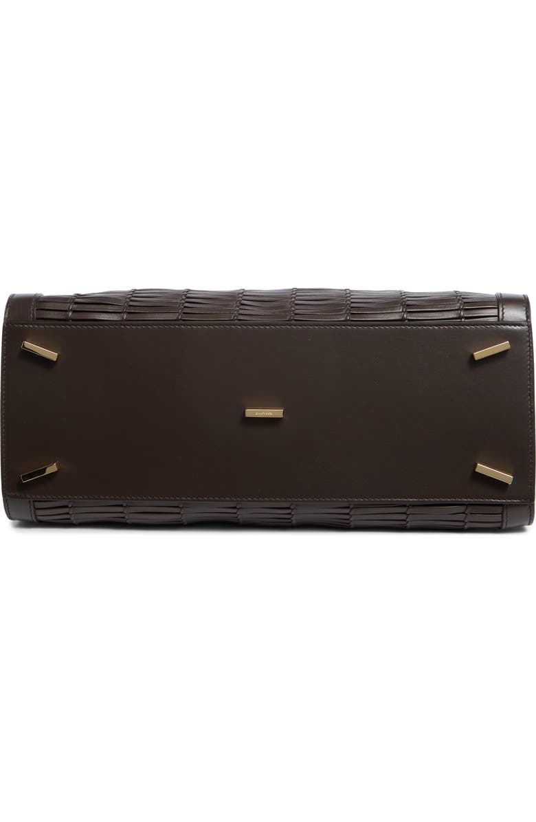 FERRAGAMO Medium Hug Soft Woven Leather Shoulder Bag, Alternate, color, Testa Di Moro