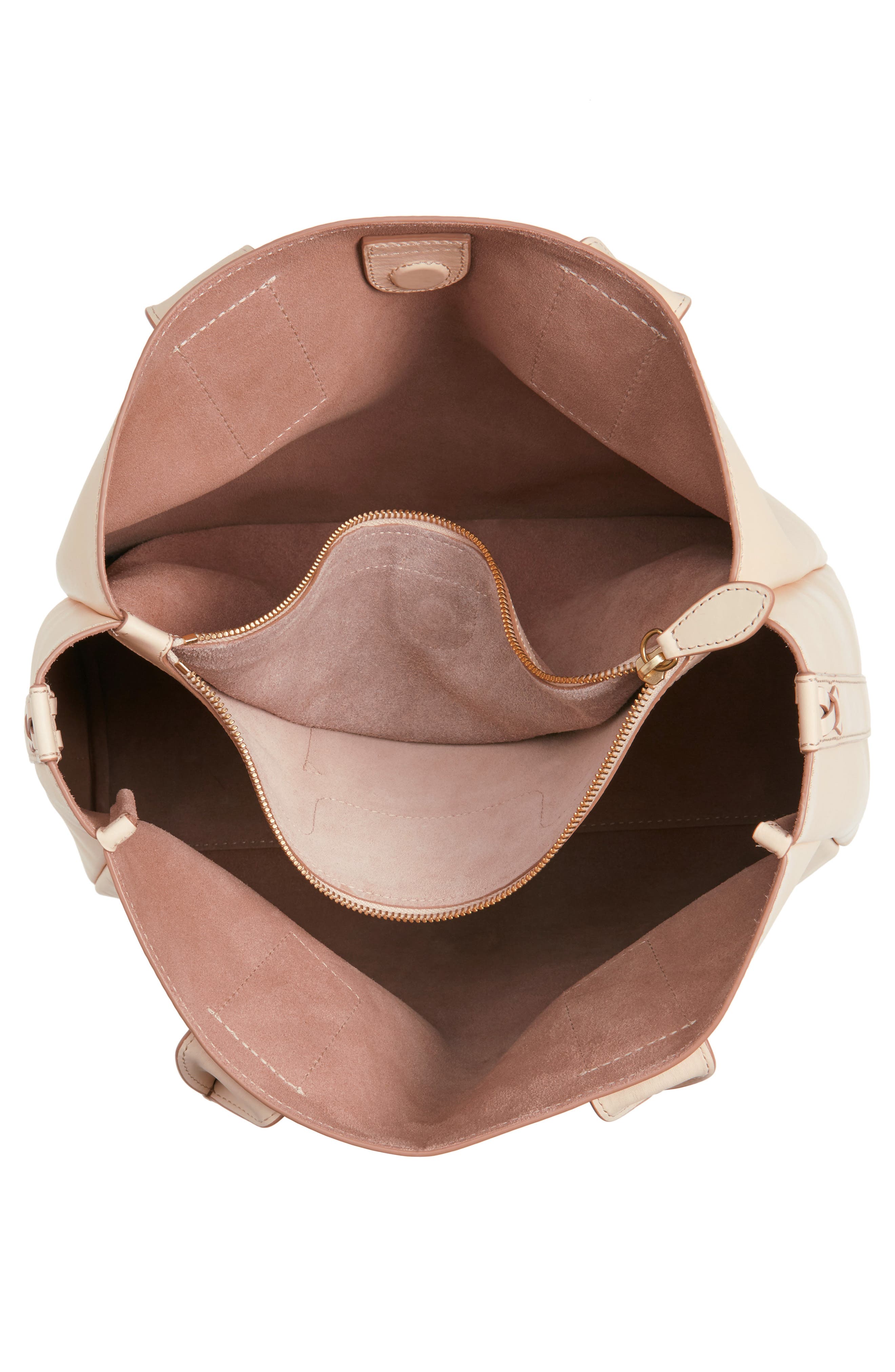 Ilana Leather Tote, Alternate, color, NATURAL