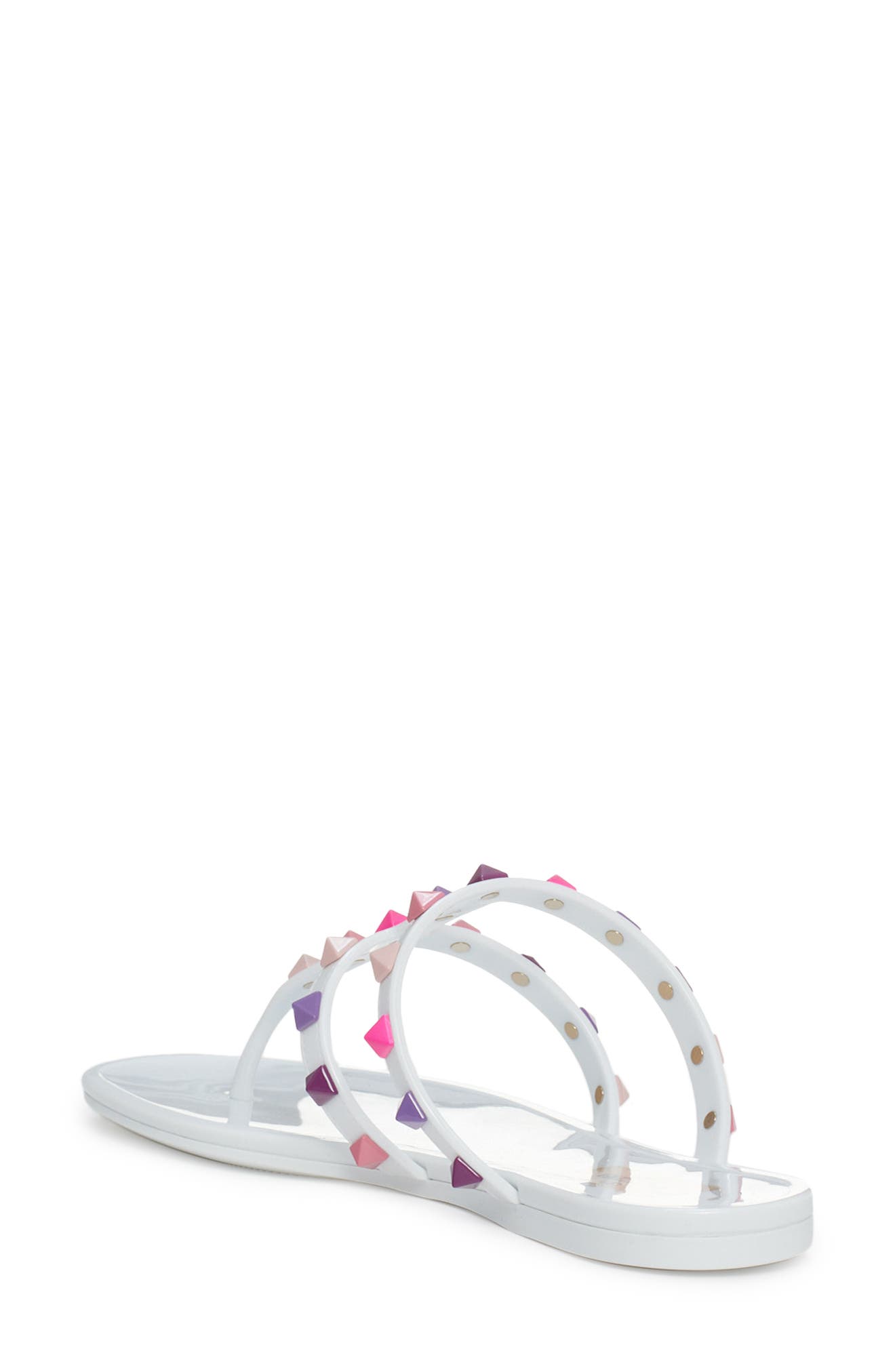 Valentino Garavani Rockstud Jelly Flip Flop, Alternate, color, 