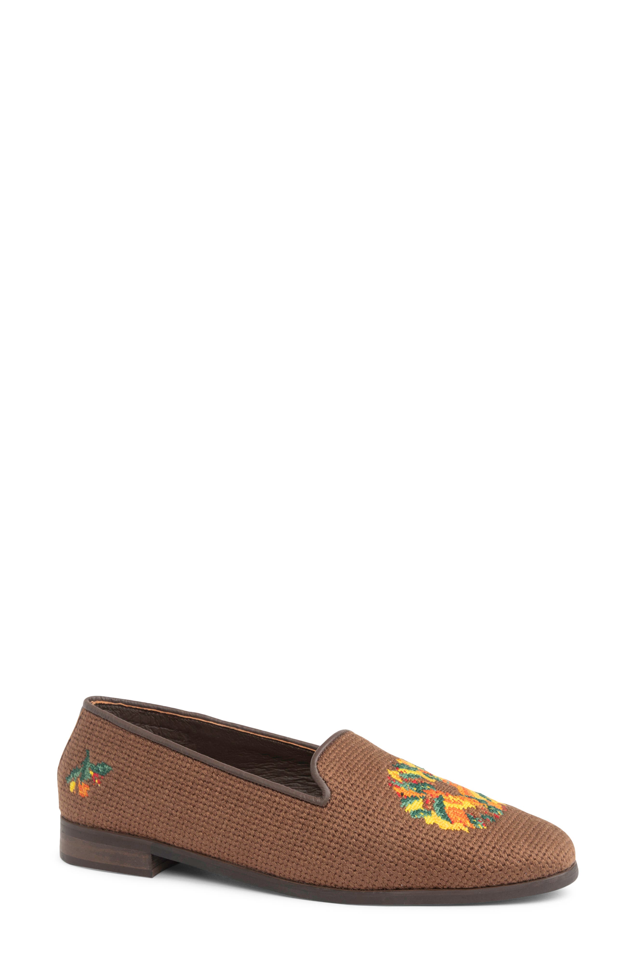 ByPaige Needlepoint Loafer, Main, color, Brown