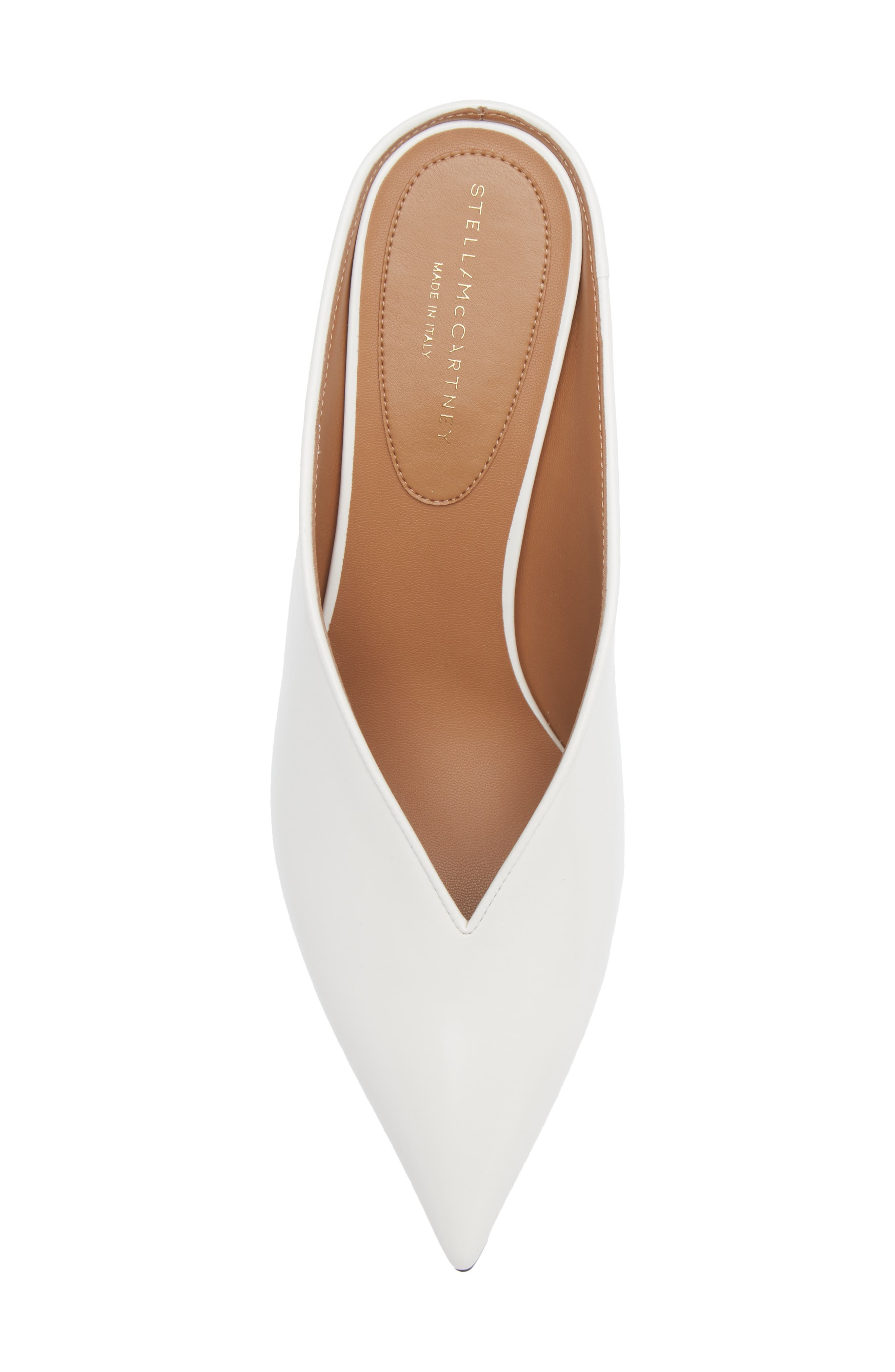 Stella McCartney Brushed Pointed Toe Mule Pump, Alternate, color, White
