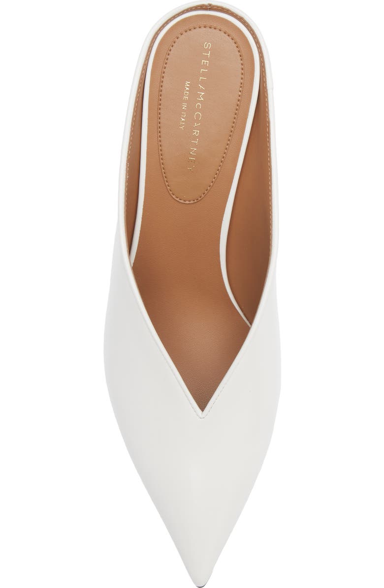 Stella McCartney Brushed Pointed Toe Mule Pump, Alternate, color, White