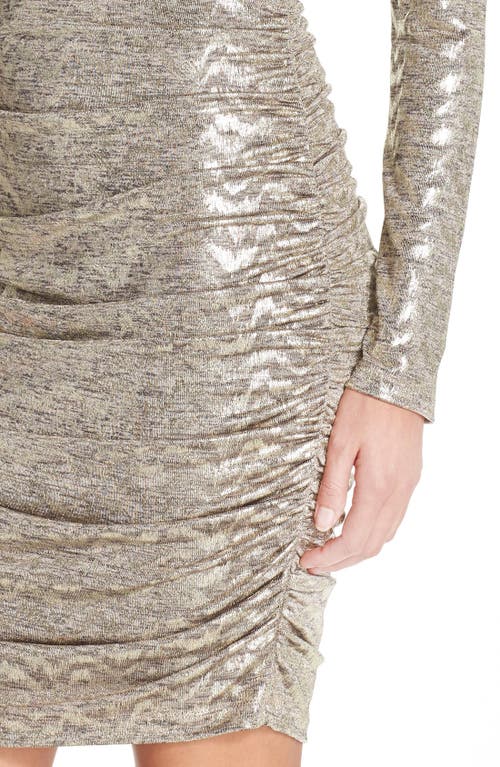 Vince Camuto Metallic Jersey Body-con Dress In Gold