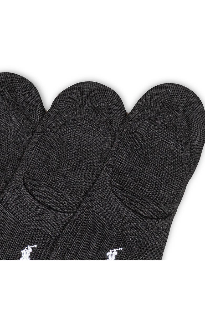 Polo Ralph Lauren 3-Pack No-Show Socks, Alternate, color, Black/ White