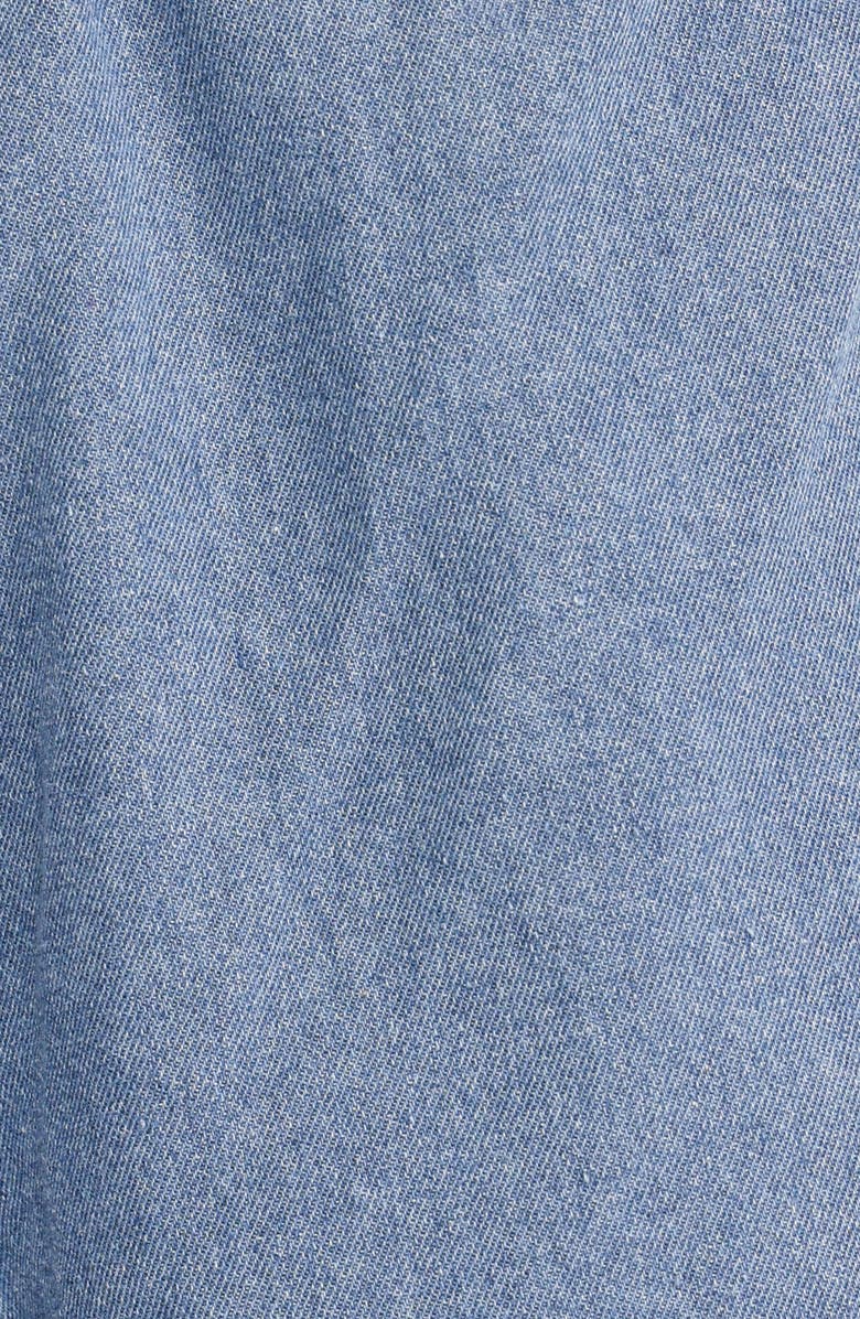 Petal & Pup Graciana Tie Front Sleeveless Peplum Top & Denim Shorts Set, Alternate, color, Blue