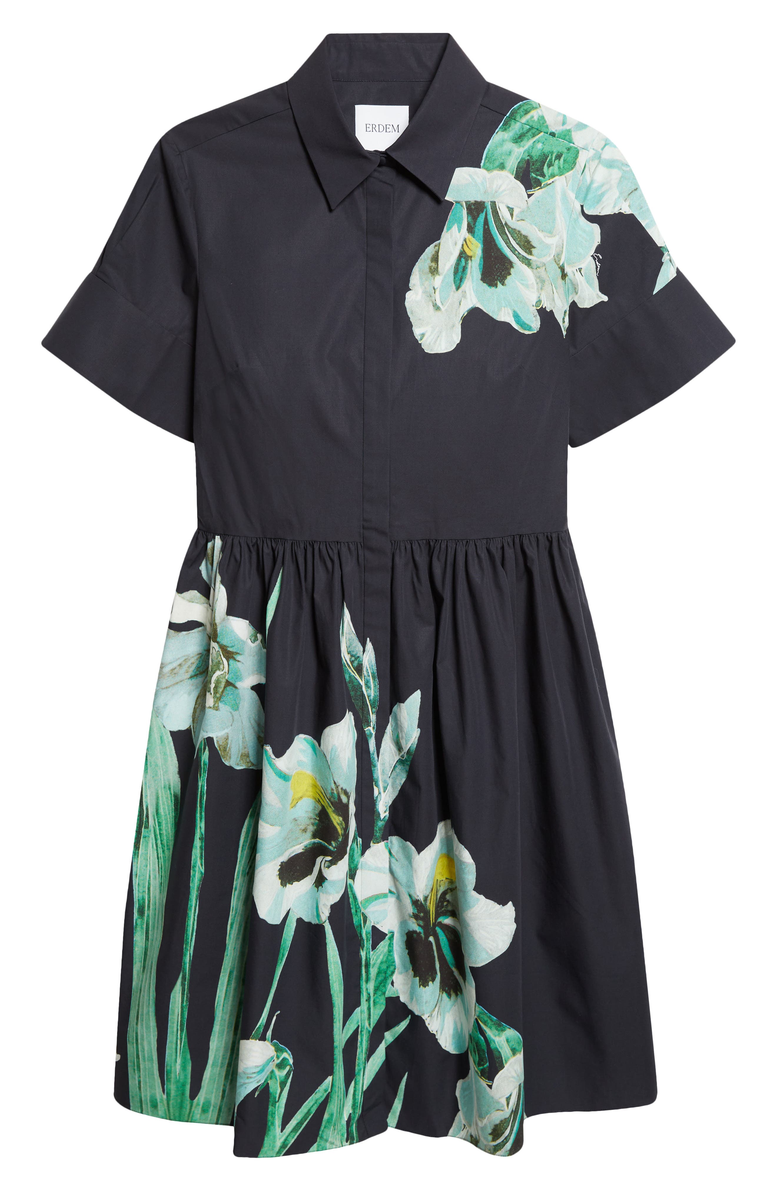 Floral Print Cotton Shirtdress