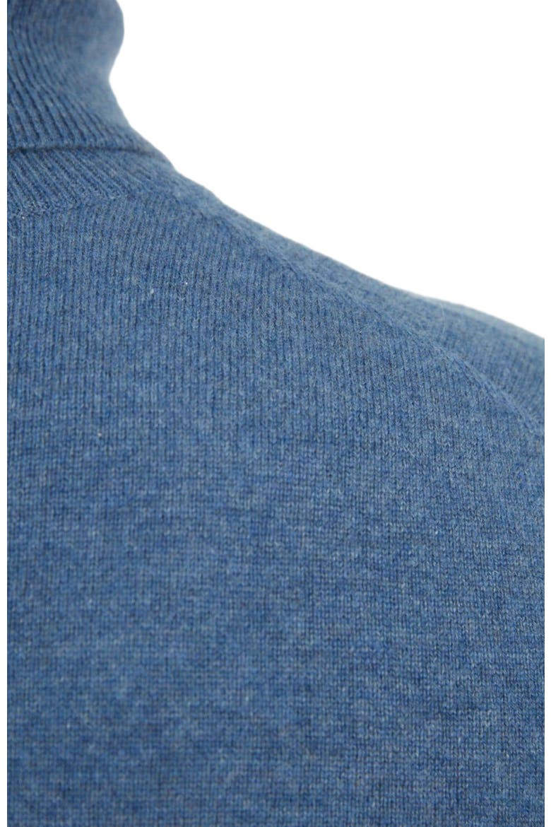 Essential Cashmere Turtle Neck Sweater, Alternate, color, bijou blue