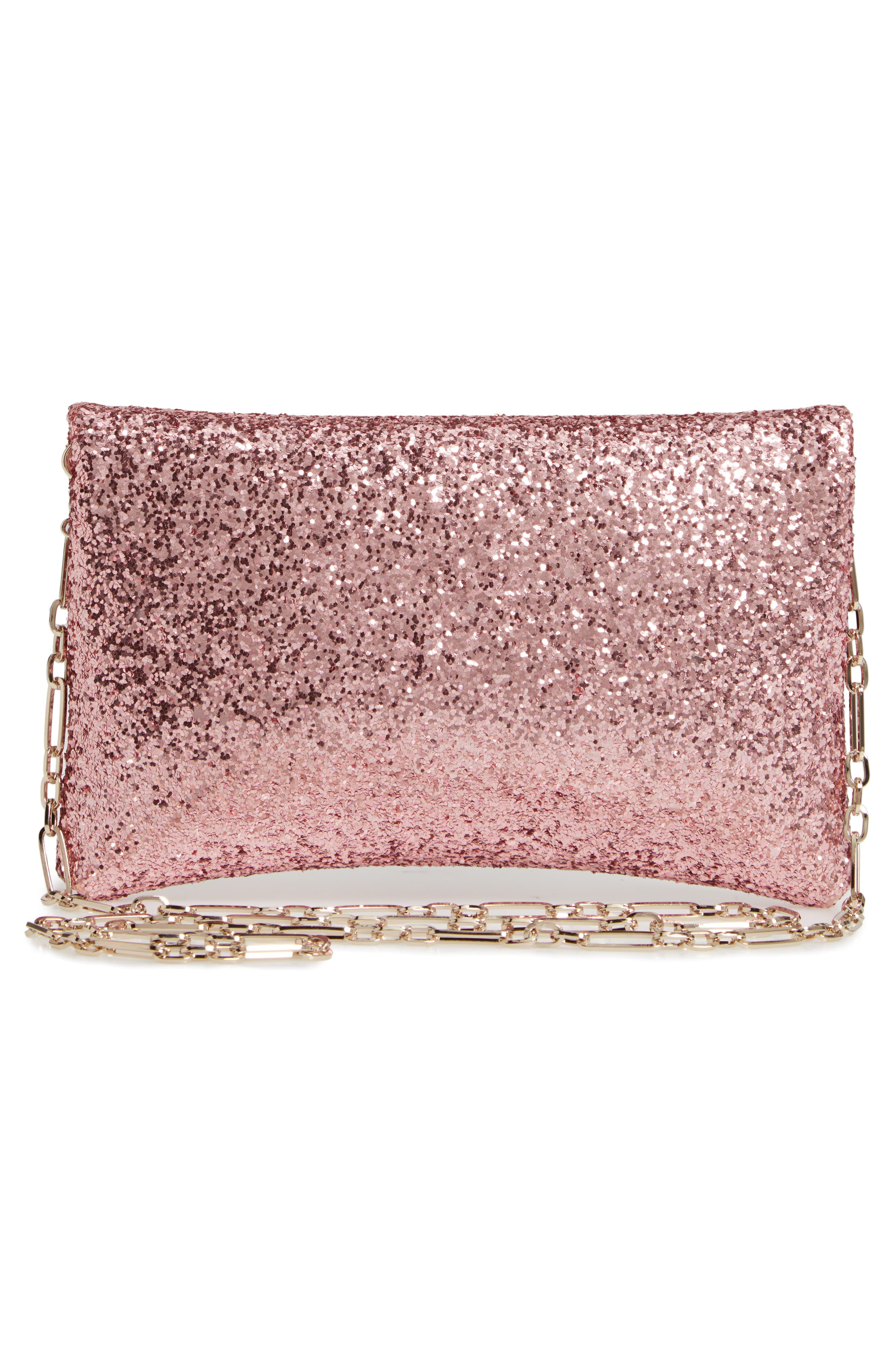 Jimmy Choo Titania Galactica Glitter Clutch, Alternate, color, 