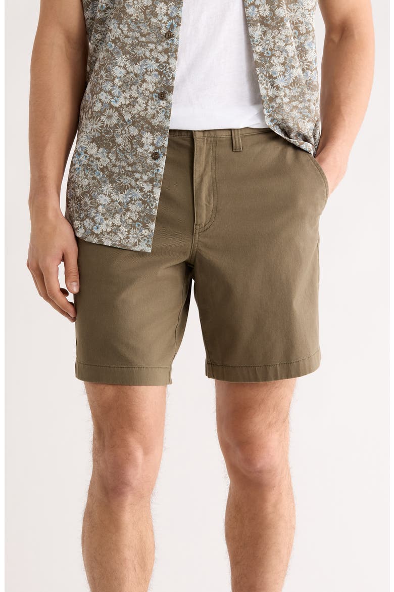 Wallin Stretch Twill Chino Shorts, Main, color, OLIVE TUNDRA