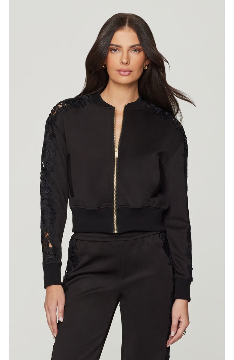 Generation Love Melanie Lace Combo Bomber, Alternate, color, Black