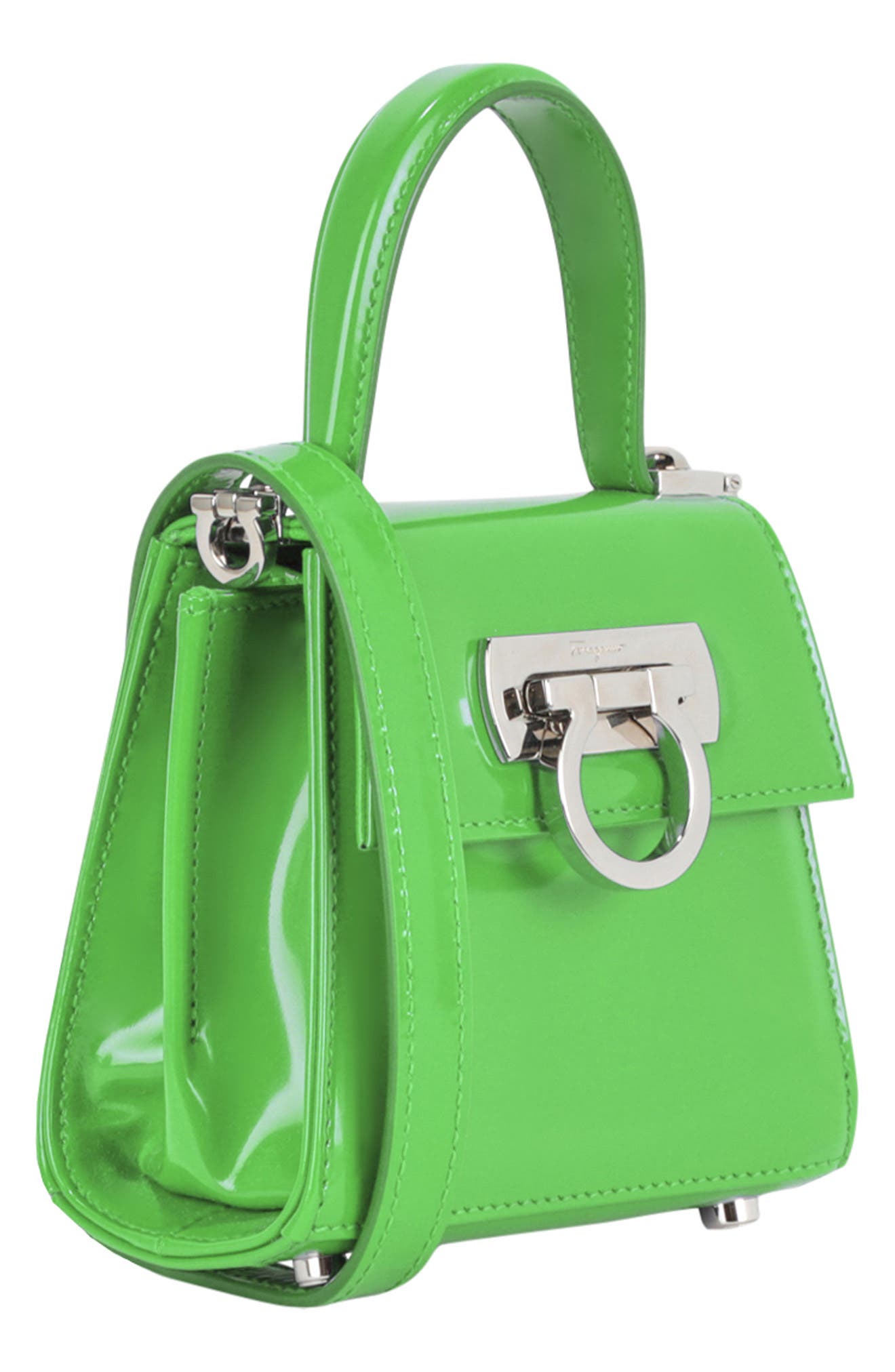 FERRAGAMO Gancio Leather Crossbody Bag, Alternate, color, 