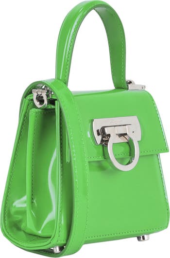 バッグ・カバンその他 Ferragamo Crossbody bags Green Ferragamo Double Gancio Flap Leather Crossbody Bag | Neiman