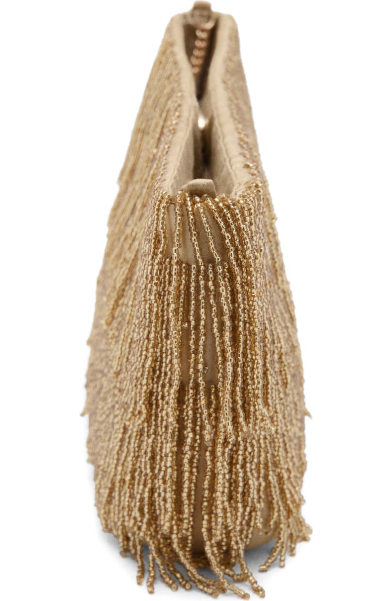 MANGO TEEN Beaded Clutch, Alternate, color, Gold