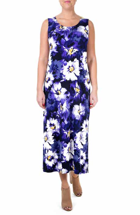 Nina Leonard Patterned Maxi Dress