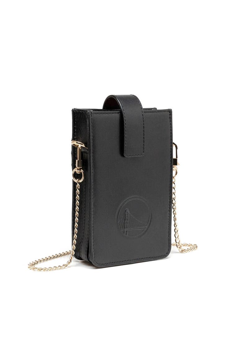 Golden State Warriors Ronnie Cell Phone Crossbody Purse, Main, color, Black