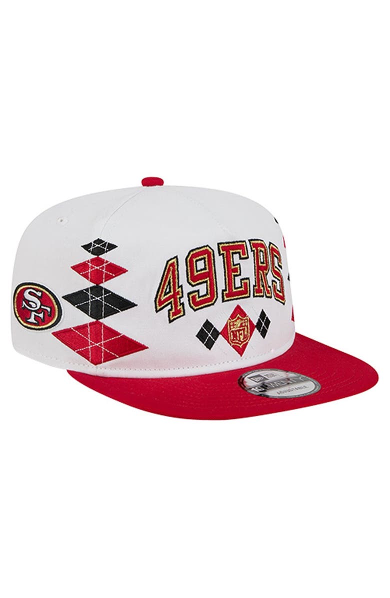 New Era Men's New Era White San Francisco 49ers Argyle 19TWENTY Adjustable Hat, Main, color, White