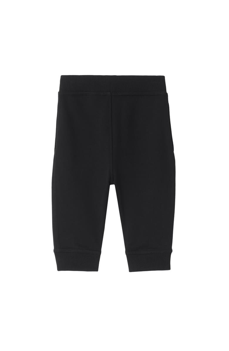 Burberry Check Label Cotton Jogging Pants, Alternate, color, Black