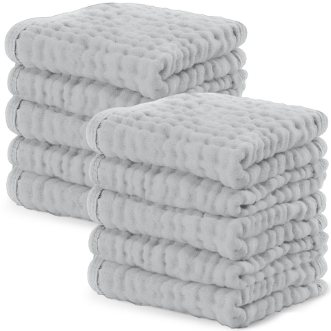 Muslin Washcloths - Pack of 10