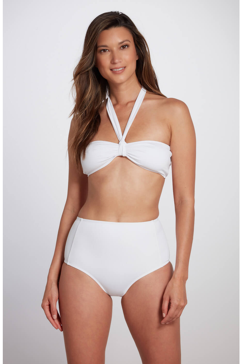 Bianca Strapless Bandeau Bikini Top, Main, color, White