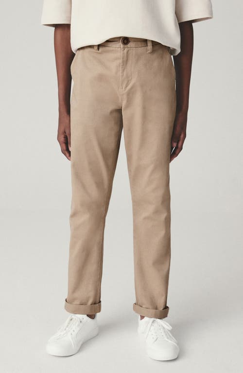 Next Kids' Regular Core Flat Front Stretch Cotton Chinos In Neutral