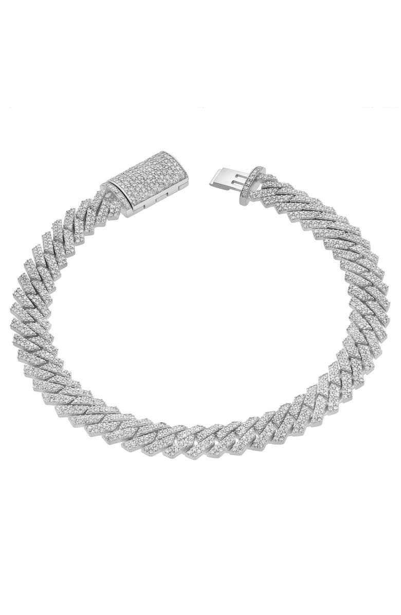 LuvMyJewelry Diamond Link Cuban Bracelet in 10K Gold - 3.2 to 3.5ct., Main, color,