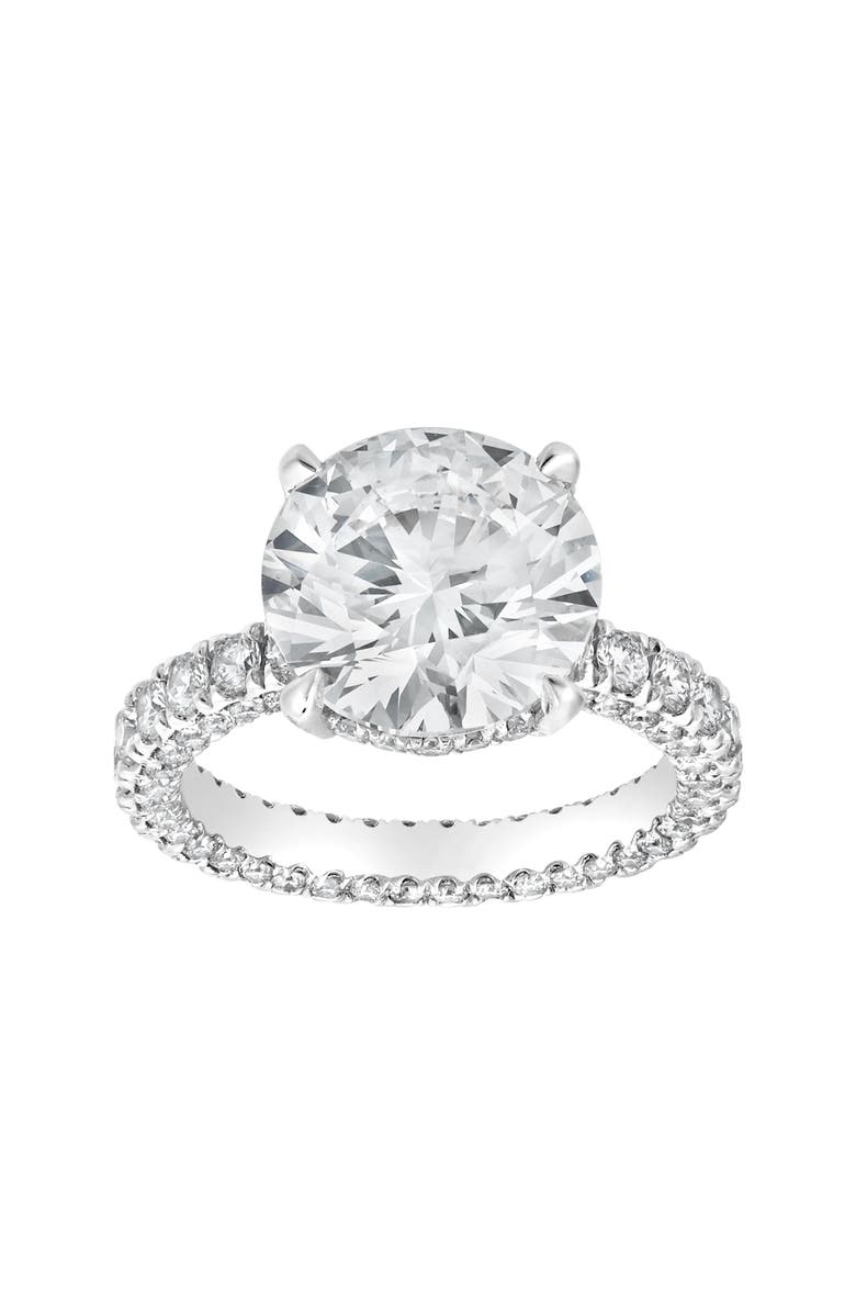 LuvMyJewelry Laryssa 14K Gold Round Lab Grown Diamond Hidden Halo Engagement Ring - 7 Cts, Main, color, 14K White Gold