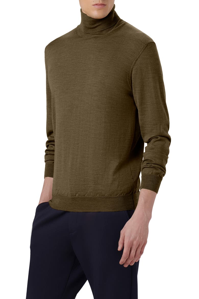 Sawyer Merino Wool Turtleneck Sweater, Alternate, color, KHAKI