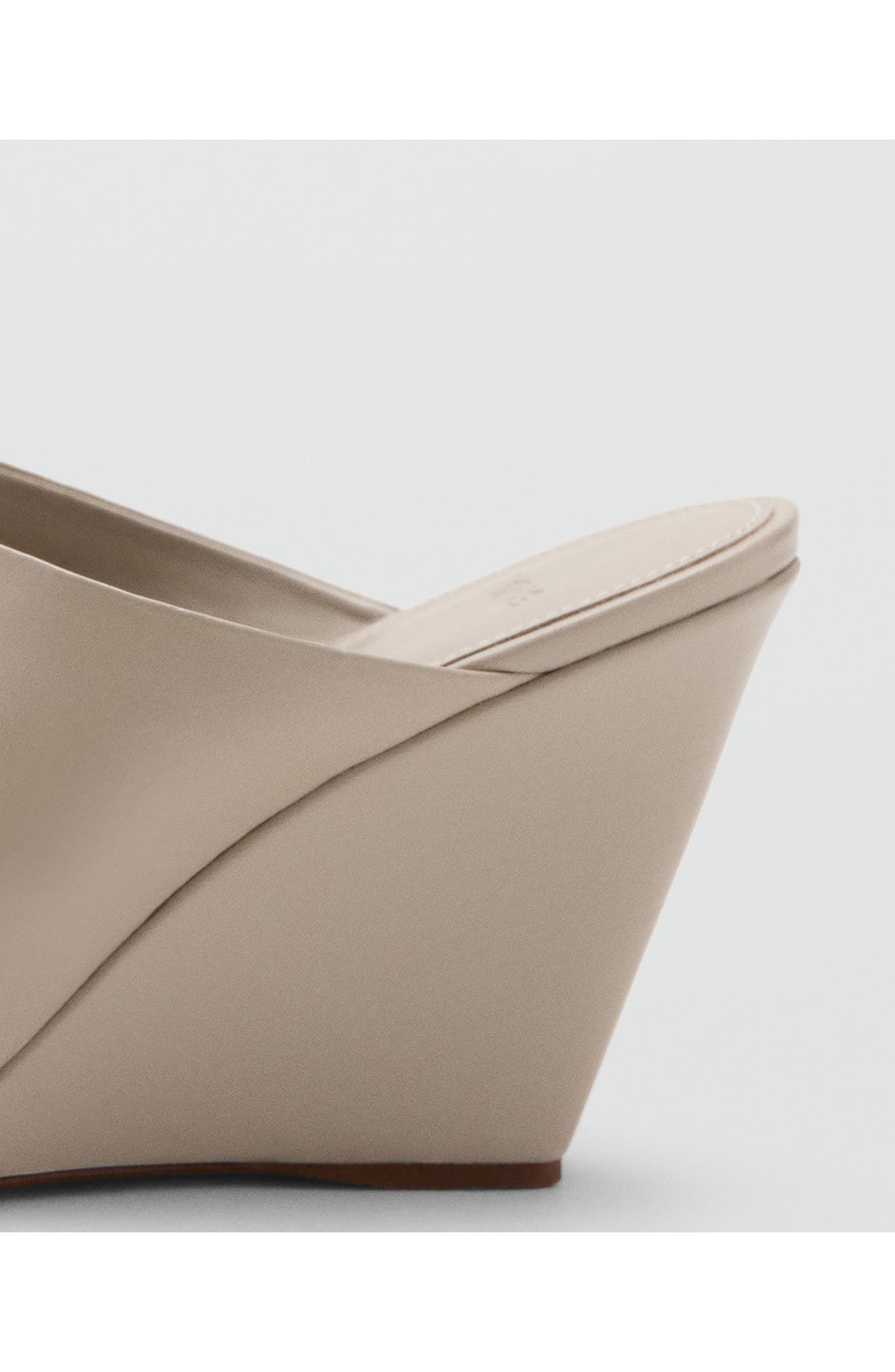 MANGO Wedge Slide Sandal, Alternate, color, Grey