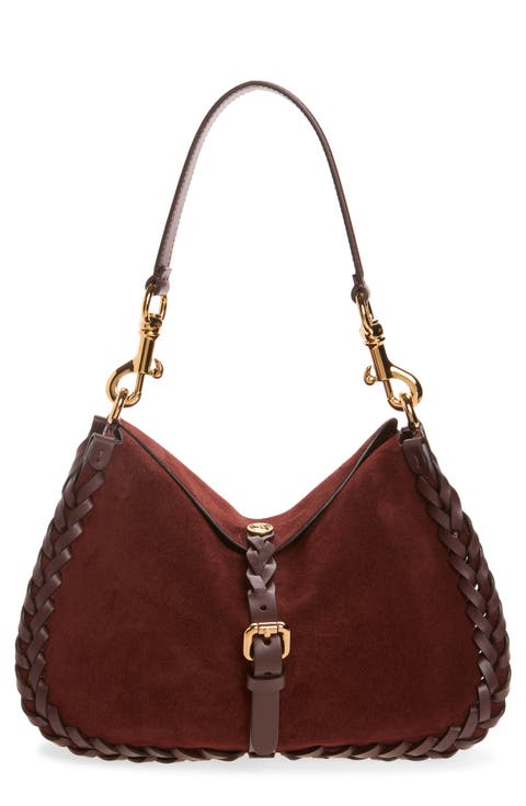 Braided Suede Crossbody Bag