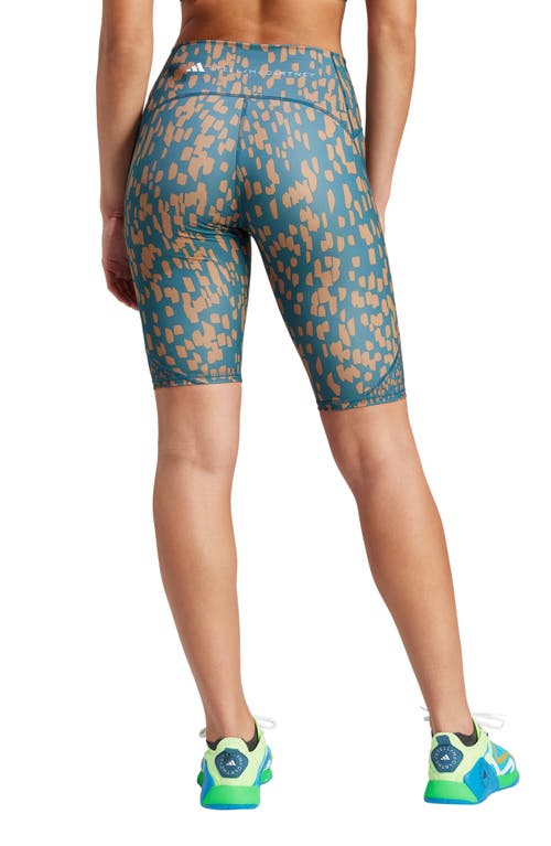 Adidas By Stella Mccartney Print Bike Shorts In Multi