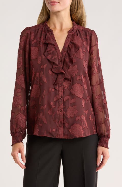 Romantic Ruffle Button-Up Shirt