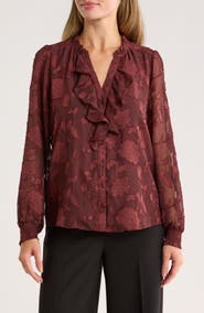 DR2 by Daniel Rainn Romantic Ruffle Button-Up Shirt