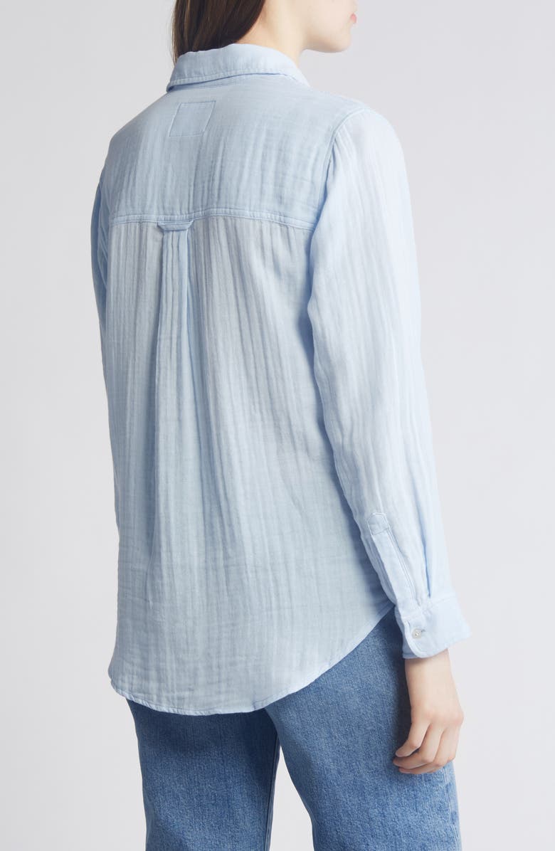 Rails Ellis Cotton Gauze Button-Up Shirt, Alternate, color, Bluebell