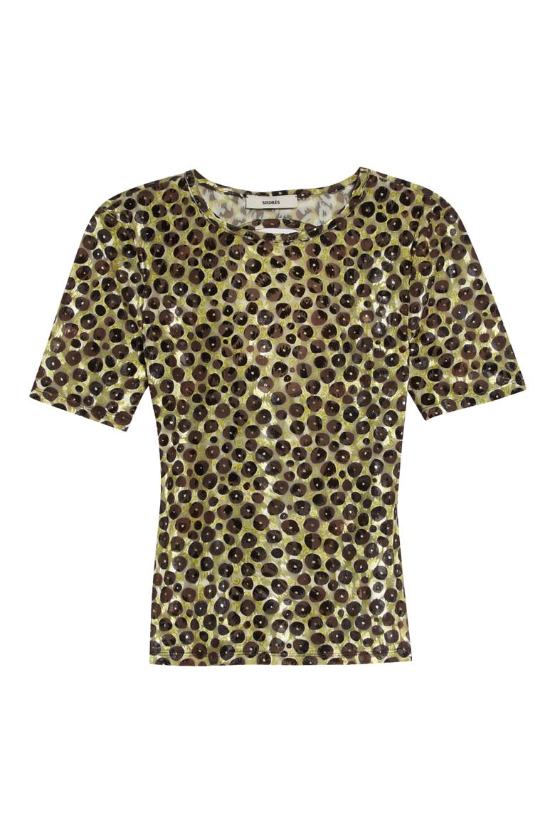 Idyl Print Velvet Devoré Cutout Back Top, Main, color, BLACK MULTI
