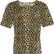 Siedrés Idyl Print Velvet Devoré Cutout Back Top