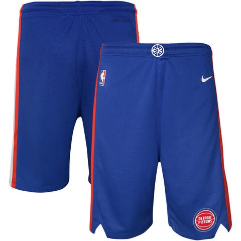 Youth Nike Blue Detroit Pistons Icon Edition Mesh Performance Swingman Shorts