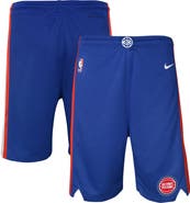 Nike Youth Nike Blue Detroit Pistons Icon Edition Mesh Performance Swingman Shorts