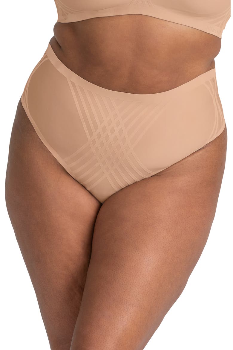 Silhouette Shaping Thong, Alternate, color, SAND