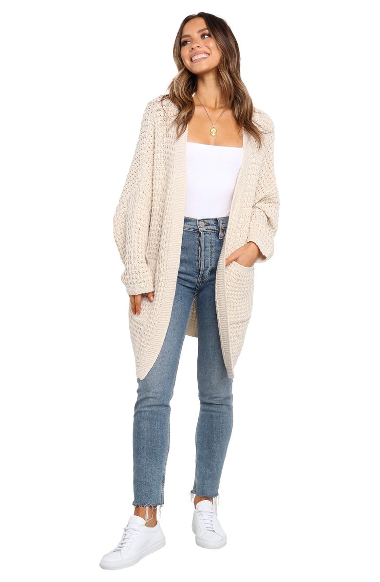 Petal & Pup Leyonie Long Cardigan, Alternate, color, Cream