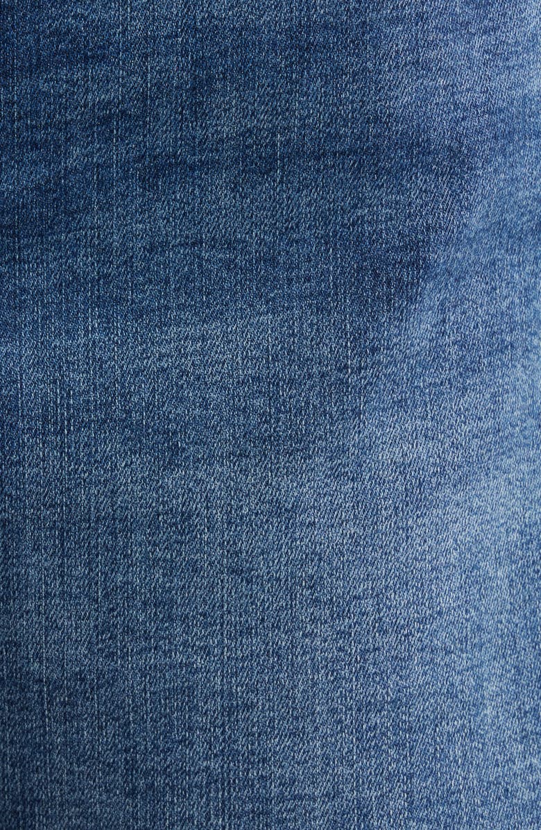 CITY BLUES Frey Hem Cutout Denim Shorts, Alternate, color, Dark Tagged Whisker