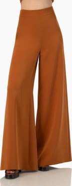 IVONNE Solid Ultra Wide-Leg Pants
