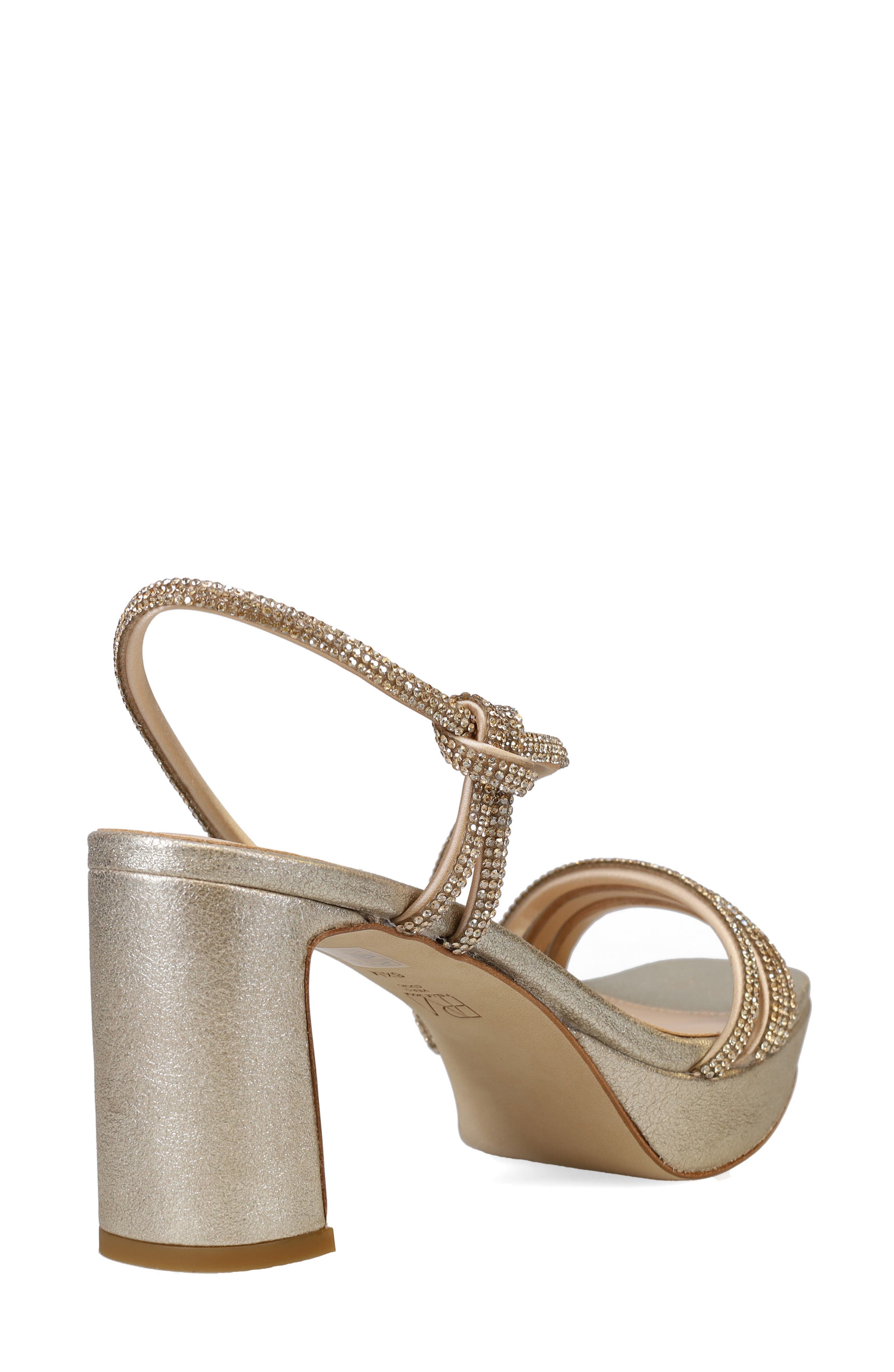 Darine Slingback Platform Sandal, Alternate, color, PLATINUM GOLD