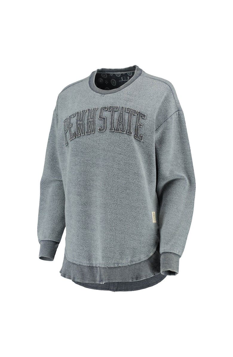 PRESSBOX Women's Pressbox Navy Penn State Nittany Lions Ponchoville Pullover Sweatshirt, Alternate, color,