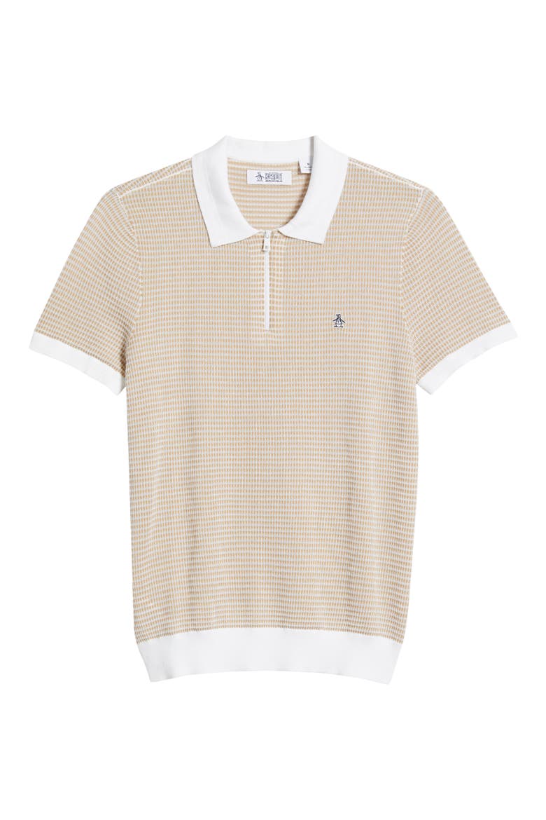 Stripe Cotton Pique Polo, Main, color, BRIGHT WHITE