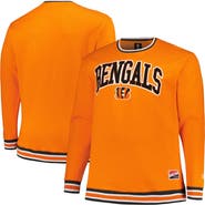 New Era Men's New Era Orange Cincinnati Bengals Big & Tall Pullover Sweatshirt