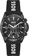 BOSS Strike Chronograph Silicone Strap Watch, 41mm