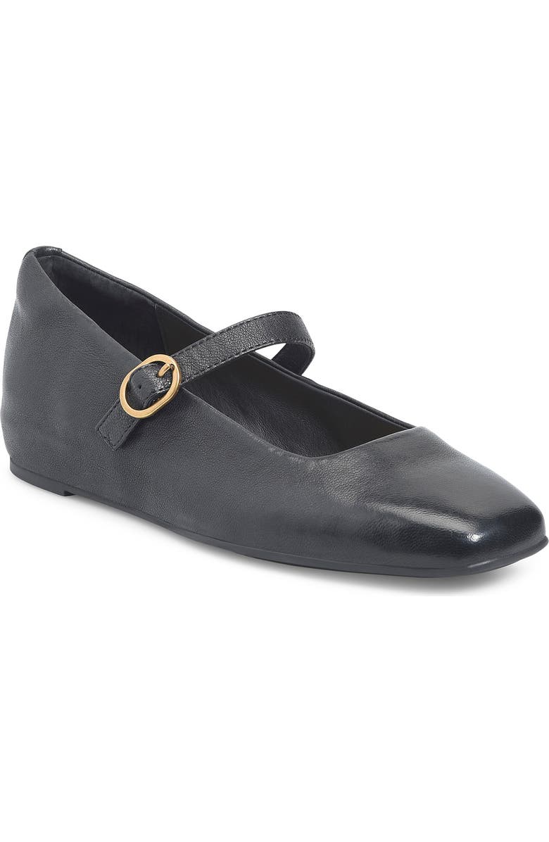 Söfft Palma Square Toe Mary Jane Flat, Main, color, Black