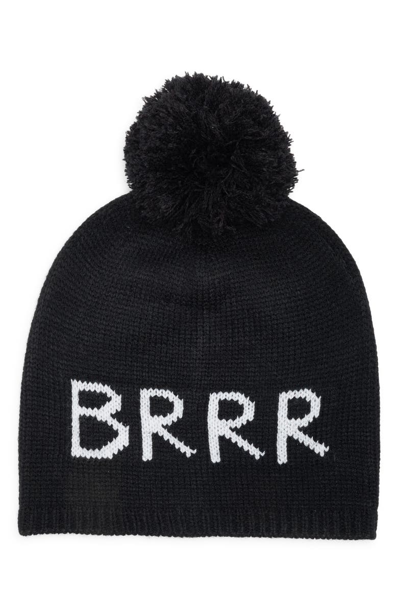 Kate Spade New York brrr beanie, Main, color, Black