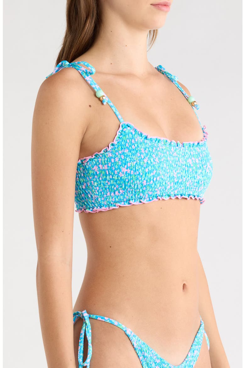 Smocked Crop Bikini Top, Alternate, color, OCEAN KISSES